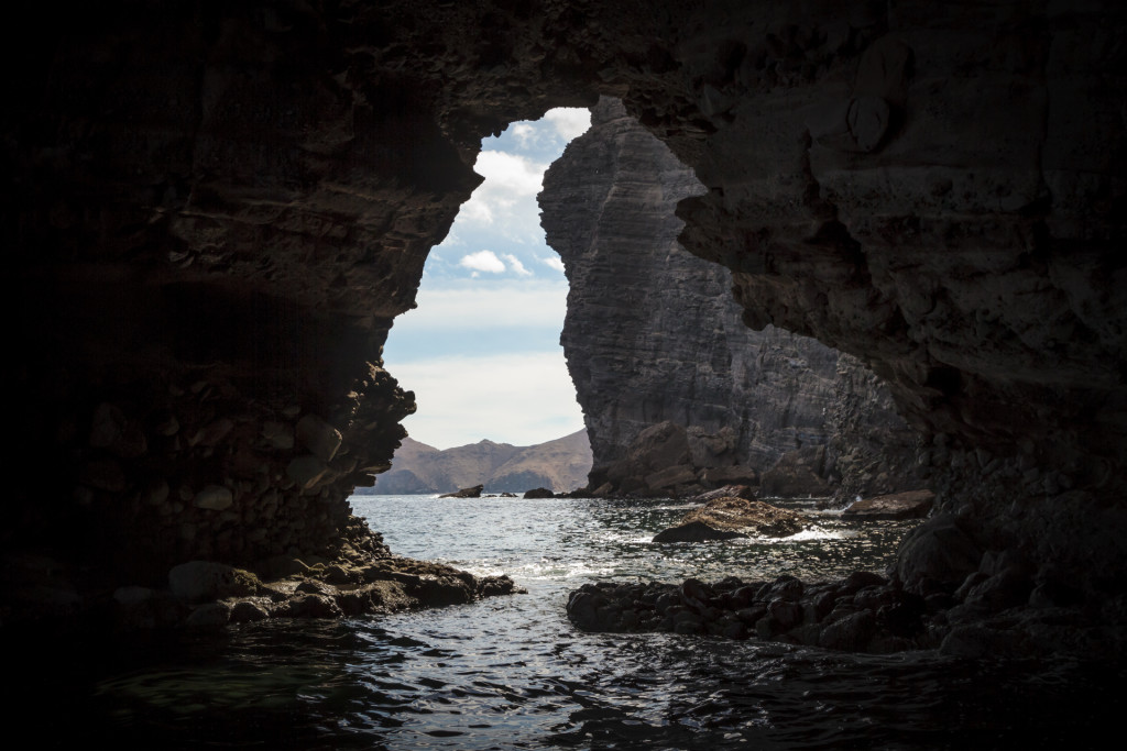 Inside a cave in Espiritu Santo Island